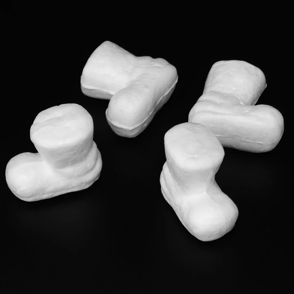 10Pcs DIY Polystyrene Christmas Decoration Foam Crafts Baubles Pendants Snowman/Horn Christmas Tree Ornaments Xmas Wedding Party