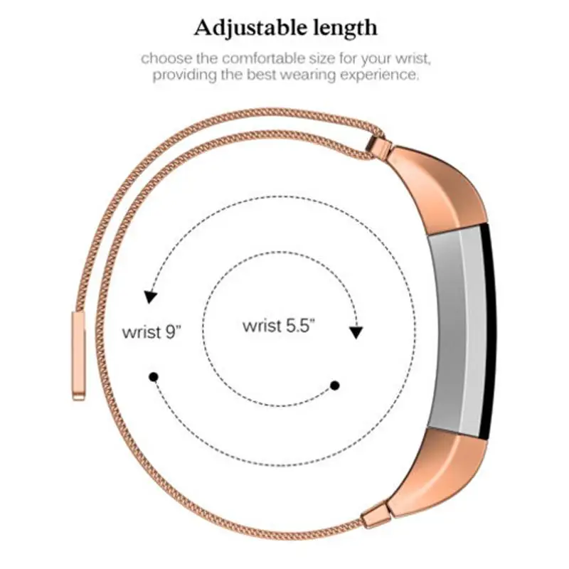 Замена EastVita Миланская Петля из нержавеющей стали металлические полосы ремешок для Fitbit Alta hr и браслеты «Alta» серебро розовое золото