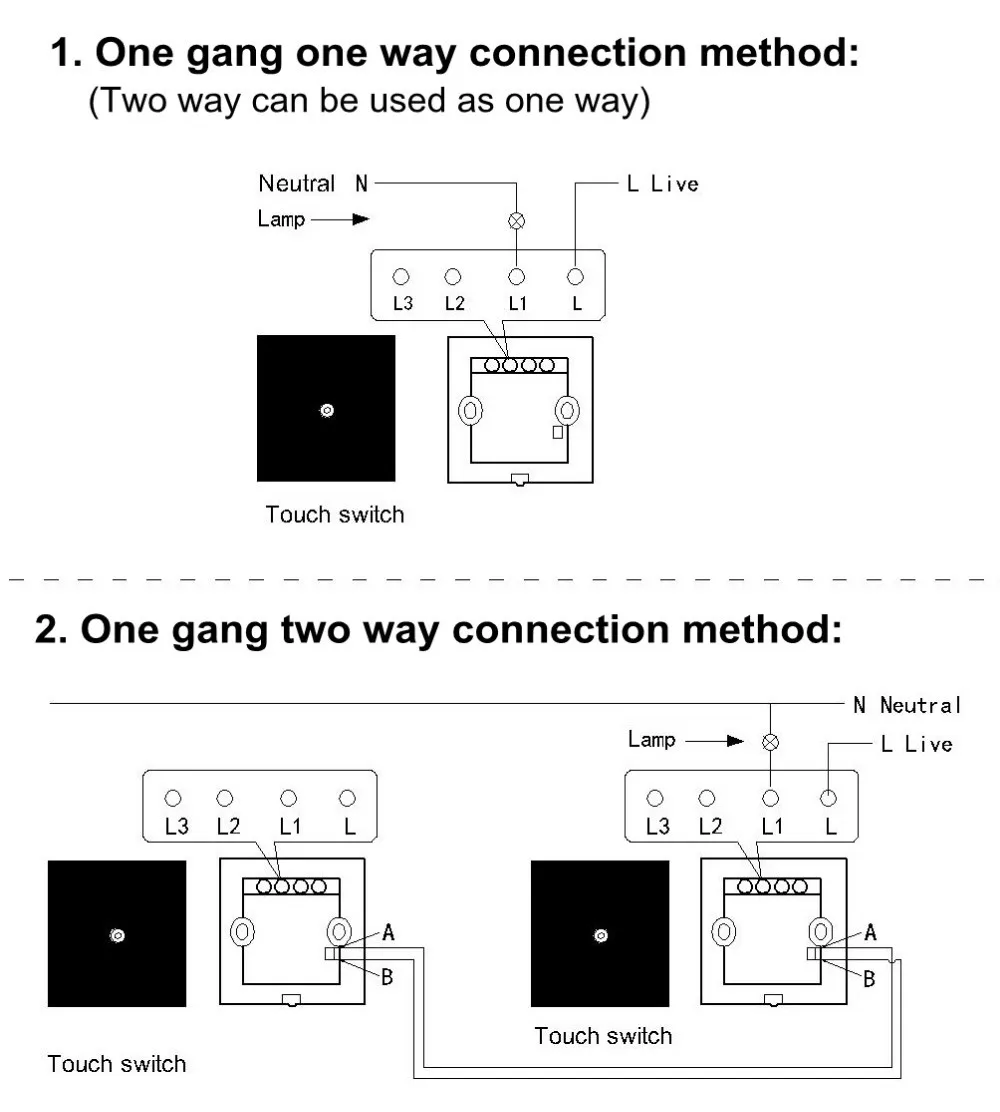 1gang swtich connection method