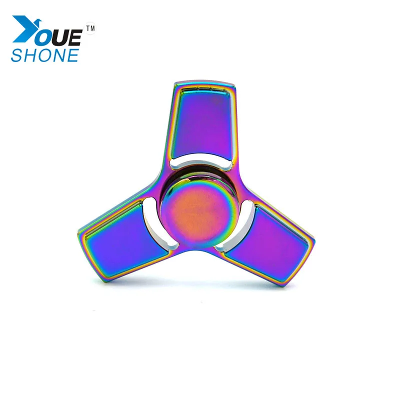 Kleurrijke Grappig EDC Multicolor Tri Spinner Fidget Speelgoed Mão Spinner Metalen TDAH Volwassenen Kinderen Educatief