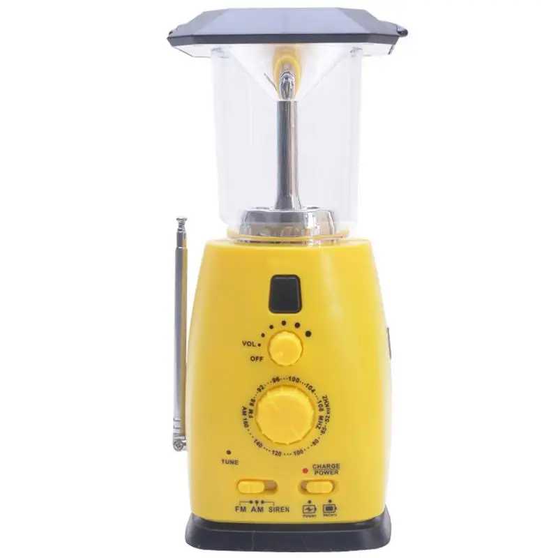 

LED Solar Powered Hand-Cranking Portable Lamp LED Rechargeable Hand Lamp Hiking Camping Outdoor Lighting Portable Lantern Radio