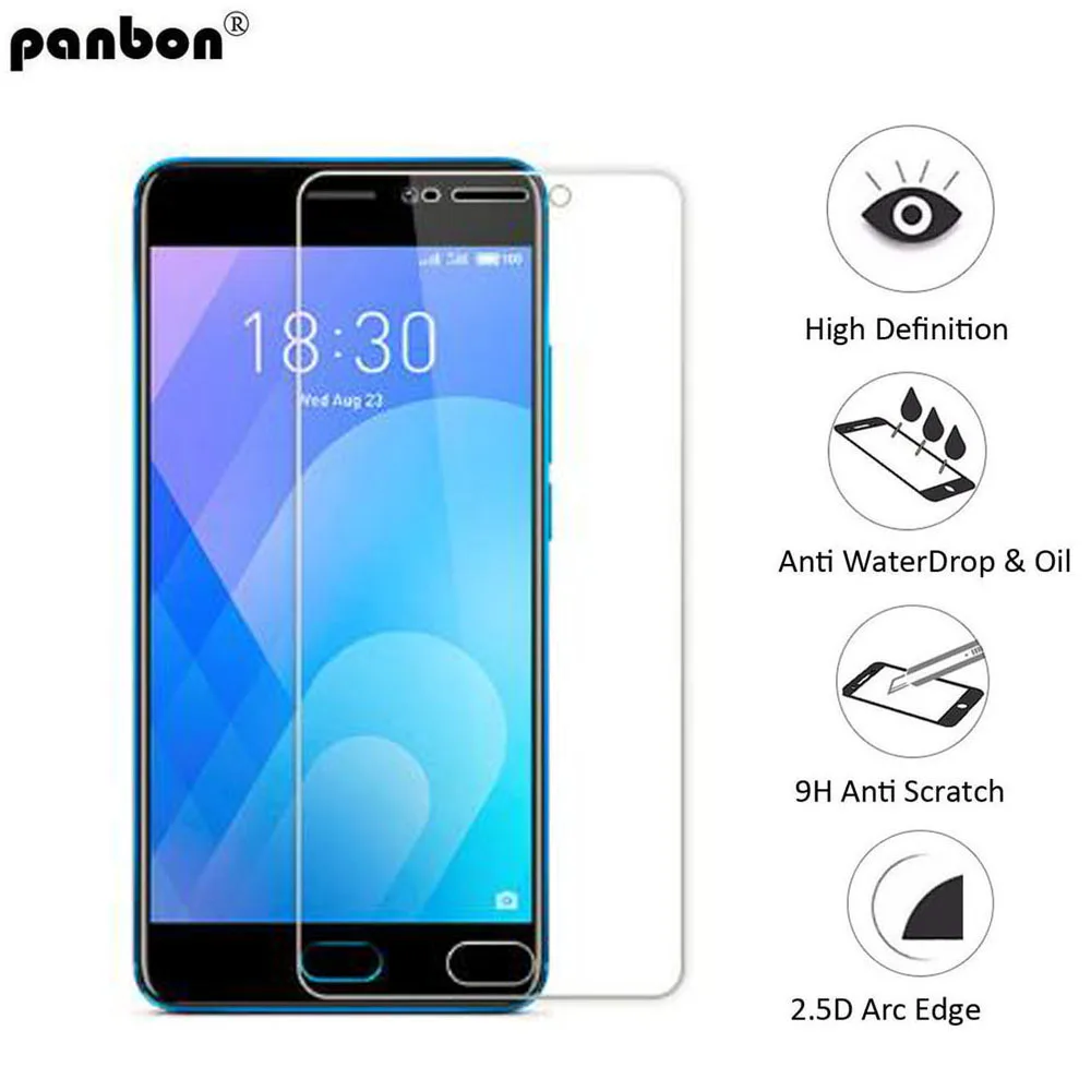 

2pcs Panbon Protective glass on Meizu M6 Note M6S M6T Tempered Glass for Meizu M6 Note M 6S 6T 6 S6 screen protector film