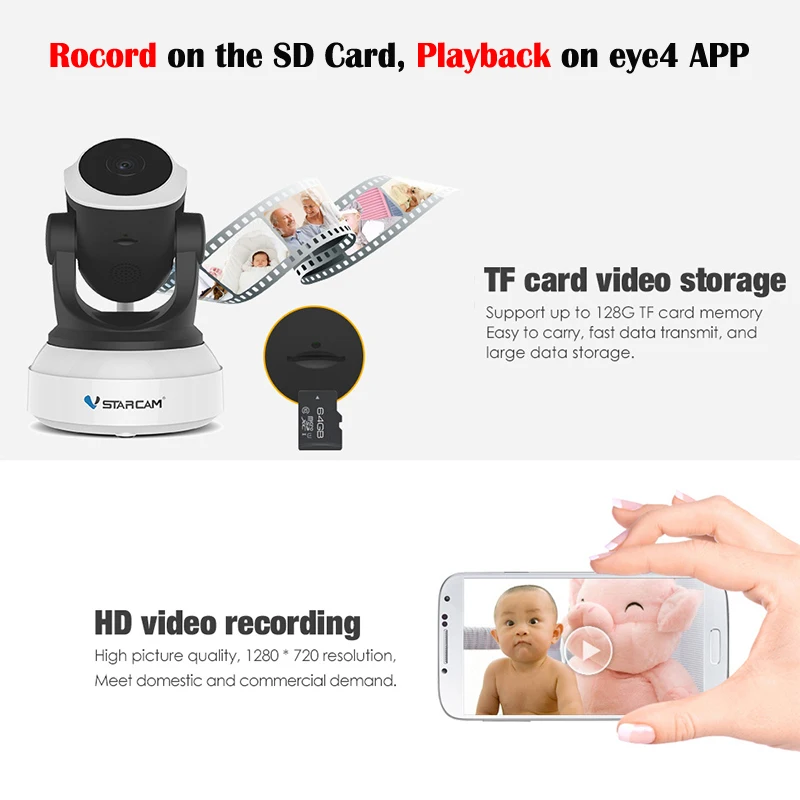 VStarcam HD 720P 1080P 1296 Камера Wi Fi домашней безопасности камера IP аудио Запись мобильного