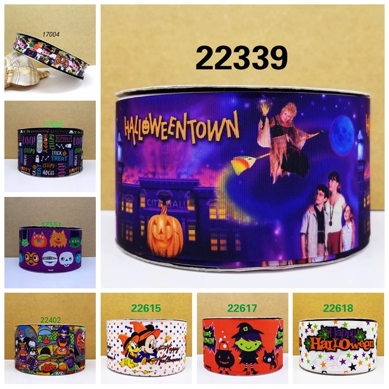 

Free shipping 50 yard cartoon printed grosgrain ribbon 17004