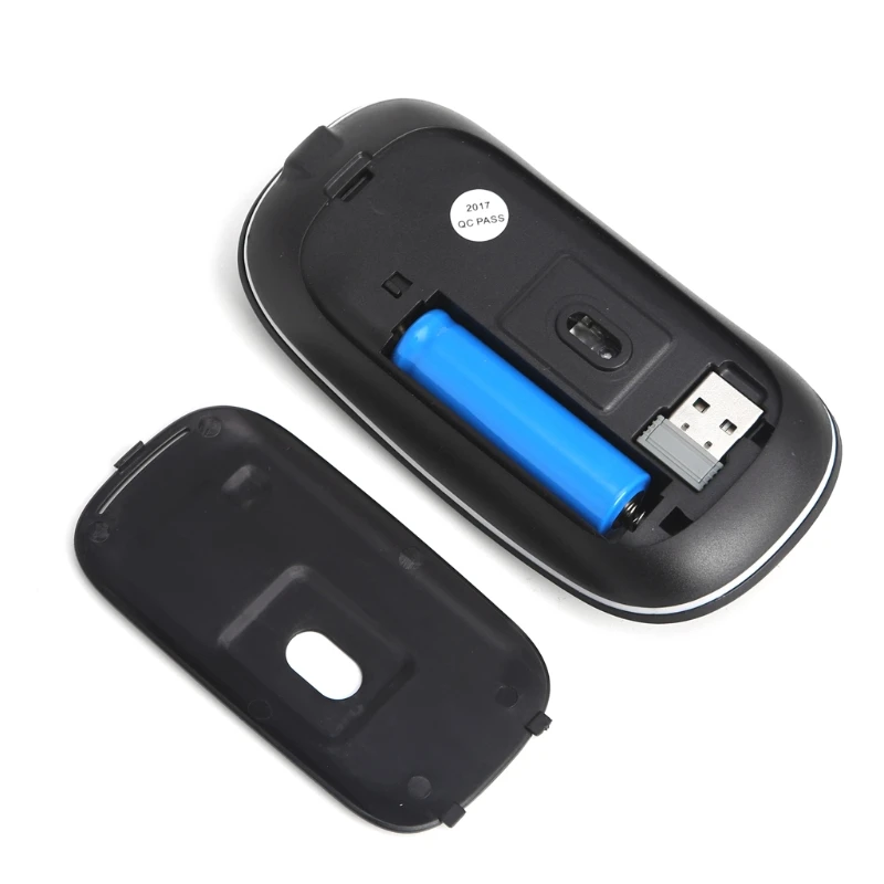 2.4Ghz Wireless Mouse USB Rechargeable Silent Mute Slim Optical Mouse For Laptop PC Computer D14
