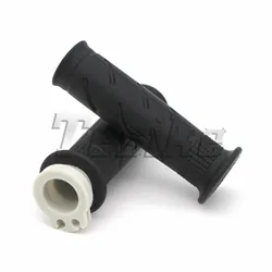 Motorcycle Handlebar Grips - Premium Rubber Accessories (Black)