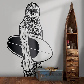 

Chewbacca California Vinyl Wall Sticker Livingroom Bedroom Wall Decor Mural Waterproof Removable Home Decoration Wallpaper LC607