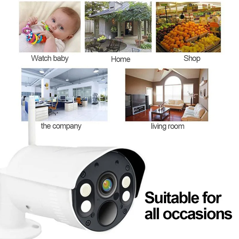 

Full Color Wireless WIFI Camera HD 1080P Waterproof Panoramic Camera Infrared Night Vision Security Video Surveillance Camera