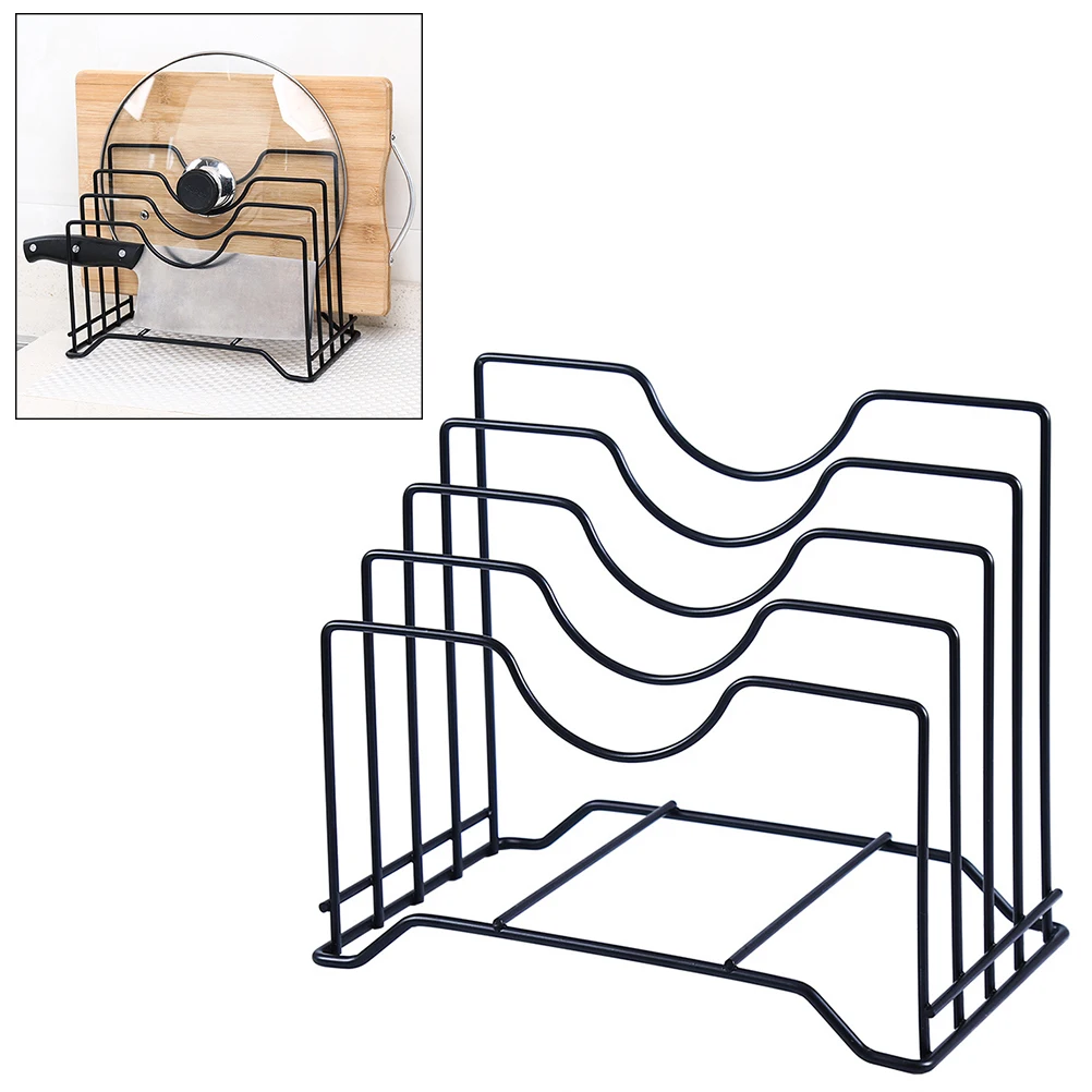

Pan Pot Rack Cover Dish Lid Holder Kitchen Supplies Storage Rack Drain Holder Storage Organizers Kitchen Storage Accessories