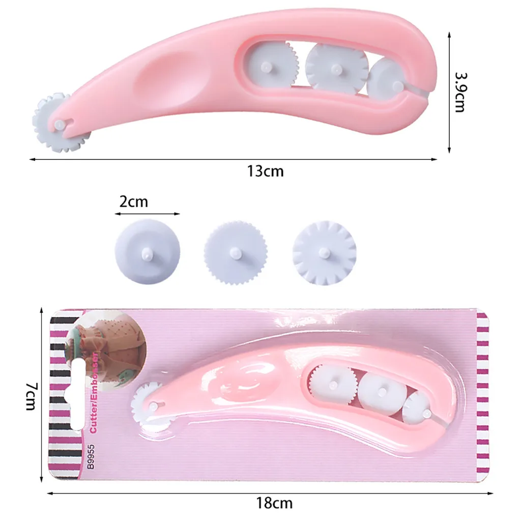 1 шт. помадка торт нажимной Ролик Колесо резак пластиковый трафарет для торта Embosser Кондитерские высечки DIY Свадебный инструмент для украшения торта