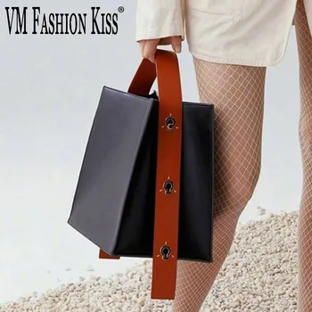 

VM FASHION KISS Womens Genuine Leather Quality Composite Girl OL Ladies Luxury Handbags Women Top-handle Bags Designer Tote