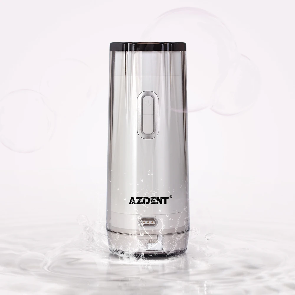 AZDENT AZ-008, дорожный ирригатор для полости рта, зубная нить, USB Перезаряжаемый, складной, водонепроницаемый, 4 режима, струя воды, Флоссер, 210 мл, подарок, 5 насадок