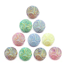 10 шт./лот случайный DIY Смола кнопочные пуговицы с Цинковым Сплавом боты для защелки браслетов подходят к 18 ювелирные украшения