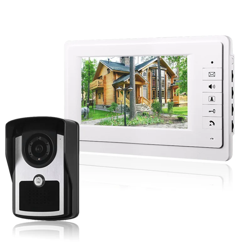 

SYSD intercom HD 7'' TFT Color Video door phone Intercom Doorbell System Kit IR Camera Doorphone Monitor Speakerphone Intercom