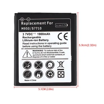 

1pc High Quality 1900mAh Rechargeable Li-ion Battery for Samsung Galaxy Reverb Galaxy Xcover 2 S7710 M950 battery Batterie
