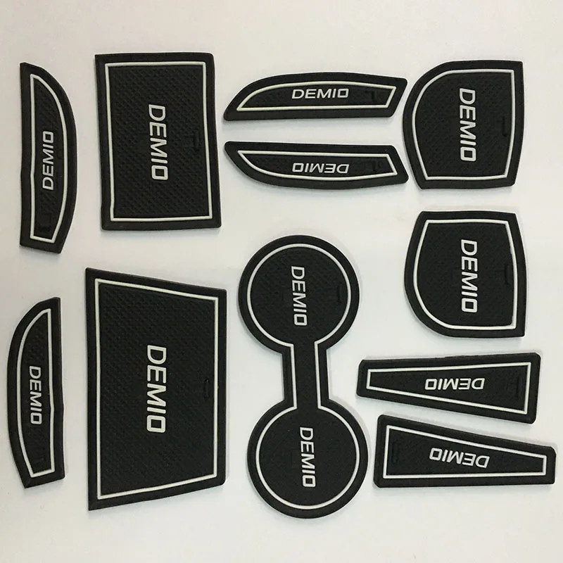 

11pcs Car Styling Car Covers Non Slip Sticker Interior Door Pad Cup Cover Gate Slot Mat For 2015 2016 2017 Mazda 2 Demio DJ