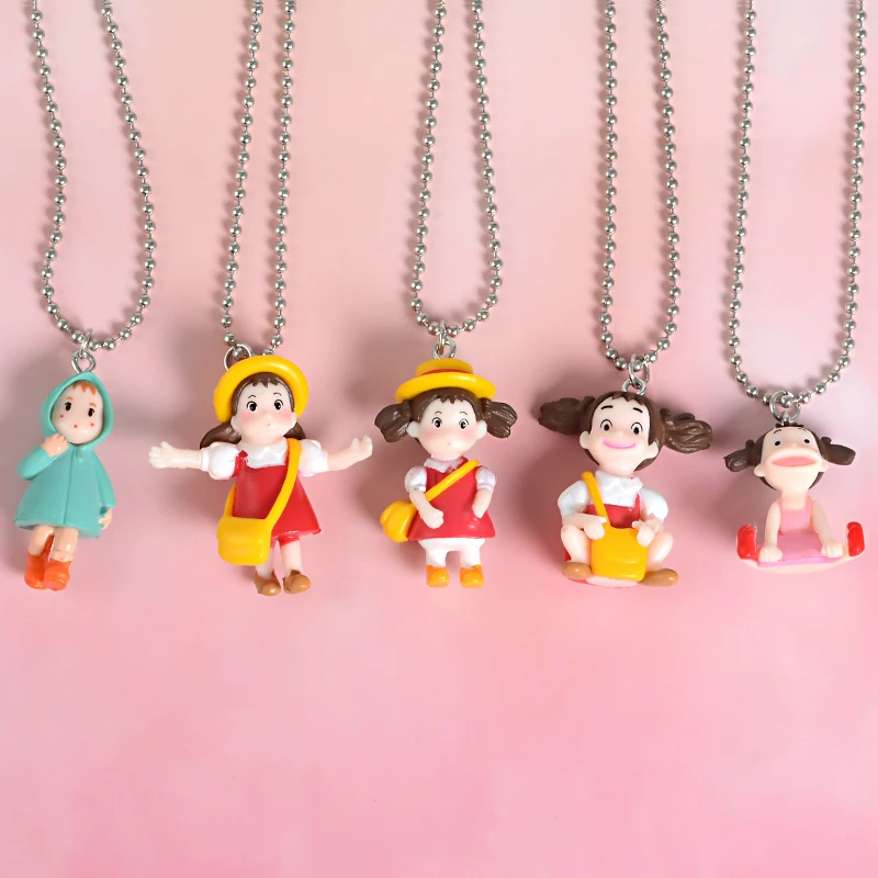 QIHE ювелирные изделия 6 видов Totoro Little Sister Mei колье мультфильм для девочек Тоторо из