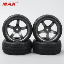 4 pcs/set 12mm hex 1/10 RC accessories and parts on road racing rubber tyre tires wheel rim for HPI RC model car D5M & PP0150