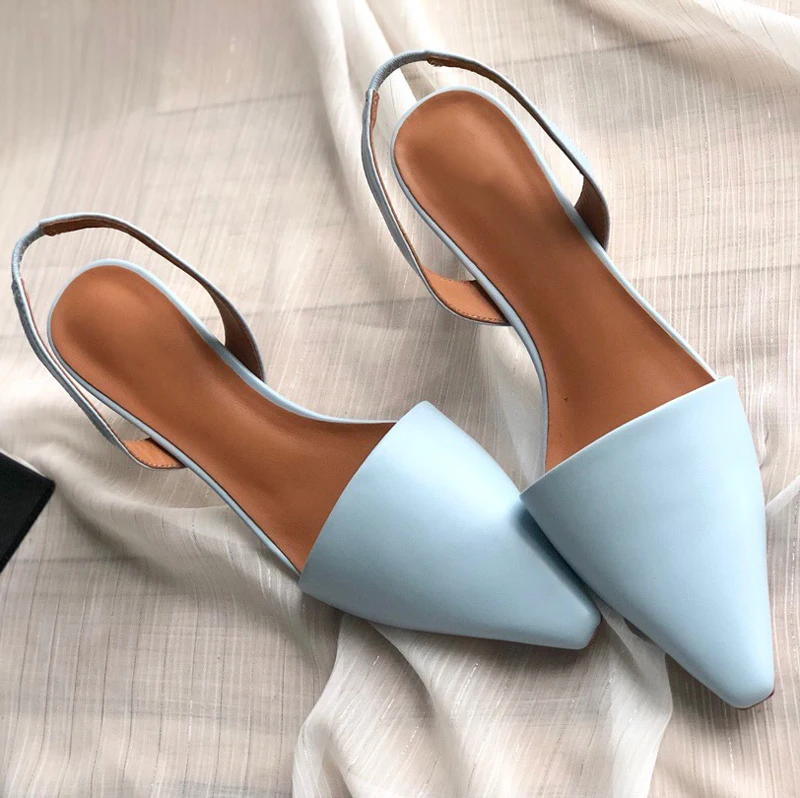 

Women Blue Pumps Mid Heel Pumps Comfortable Shoes for Lady Designer Brand Luxury Women Shoes 2019