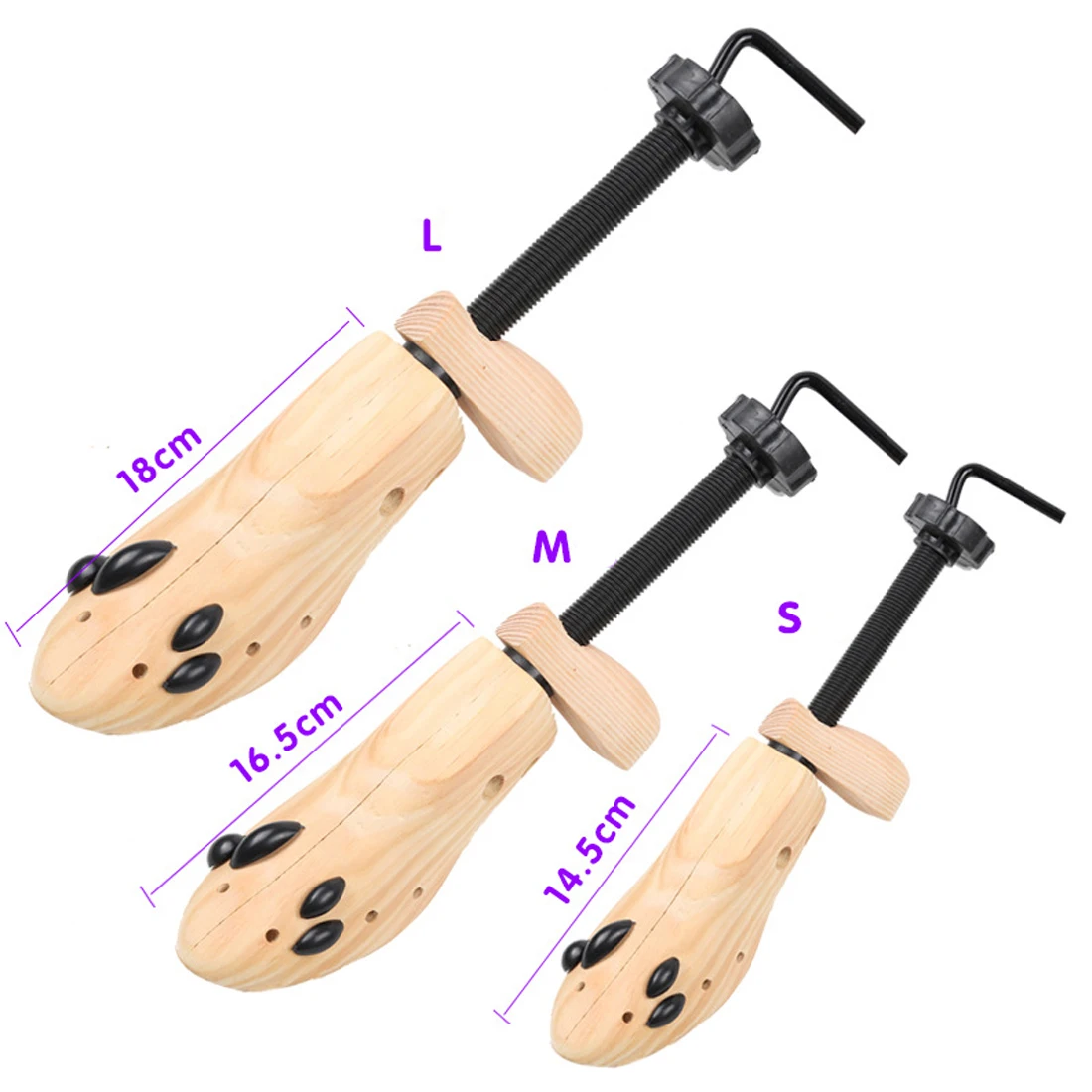 1Pc Men Women Wooden Adjustable 2-Way Professional Shoe Stretcher Shaper Shoe Tree Holder For Boot Shoe Expander Extender Keeper