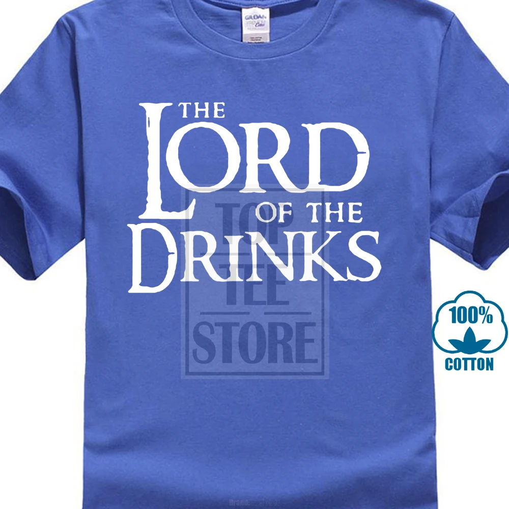 Новинка, мужские хипстерские футболки с 3D принтом «Властелин напитков бармен», хлопок, короткий рукав, летняя популярная футболка - Цвет: Синий