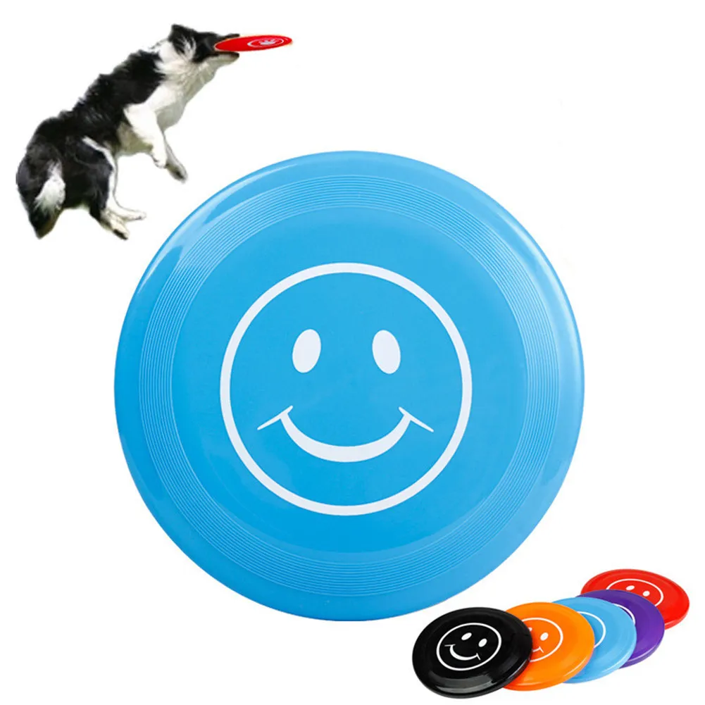 

3 Pc Interactive Dog Chew Toys Resistance Bite Soft Plastic Pet Toy for Dogs Pet Training Dog Frisby Smile Face Flying Discs