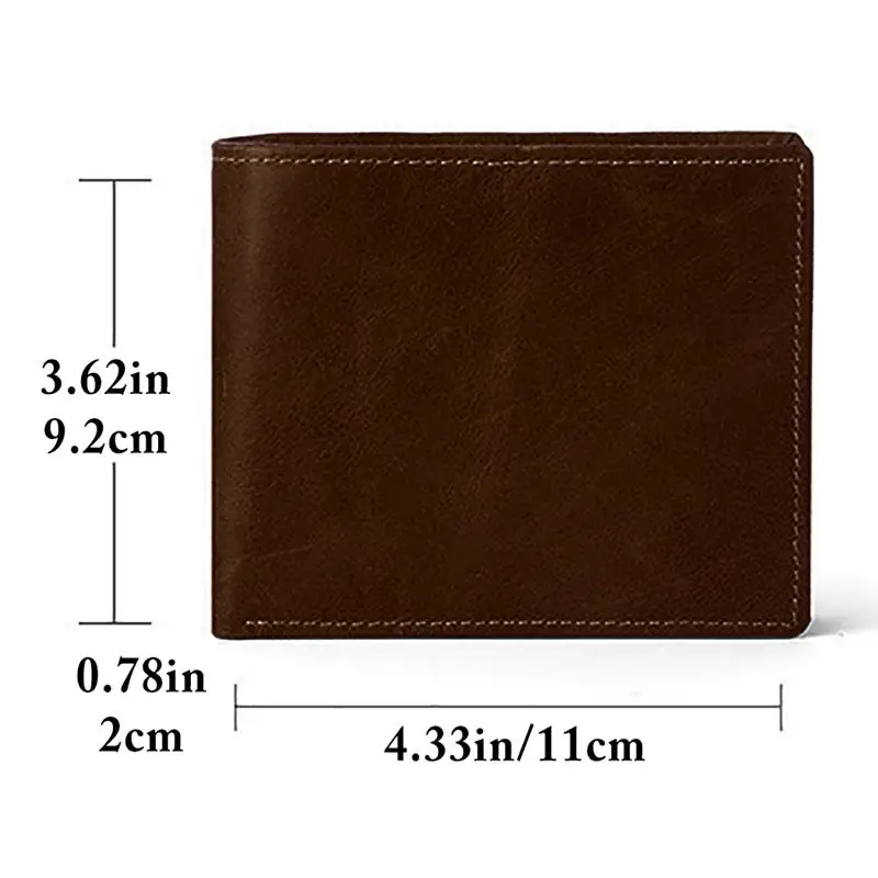 vintage Curto Bifold Carteira Com Titular do