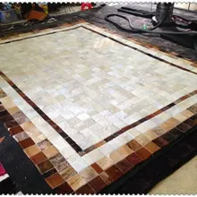 Модный художественный ковер натуральная коровья кожа кожаный пенал коврик