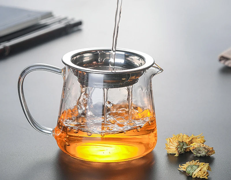 Жаростойкий прозрачный стеклянный чайный горшок, ярмарка, чашка ча хай, чайные чашки кунг-фу ручной работы, чайные чашки gongdao, чайная посуда с ручкой