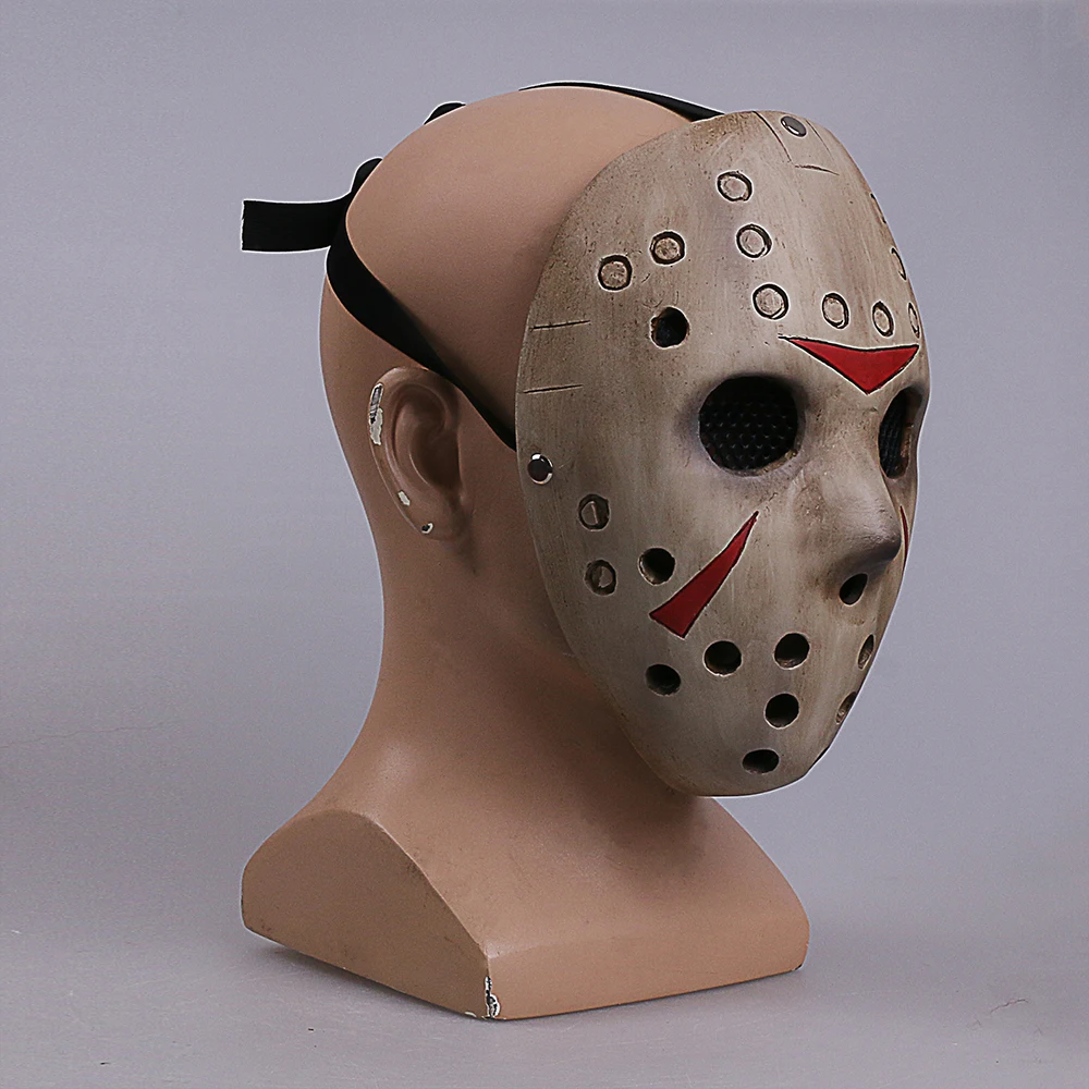 Hot game Friday the 13th Mask Cosplay Jason Butcher Masks Terror Horror Resin Adult Halloween Party (6)