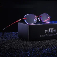 Glexal женские очки без оправы для чтения лупа увеличительное анти-Blu-Ray компьютерные очки для пресбиопии+ 1,0 до+ 4,0