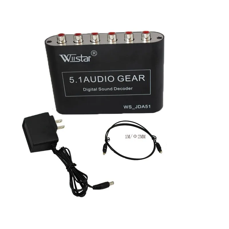 

Wiistar 5.1 Digital Audio Decoder SPDIF Coaxial to RCA DTS AC3 to 5.1 Analog Decoder Converter RCA Output Adapter Surround Sound