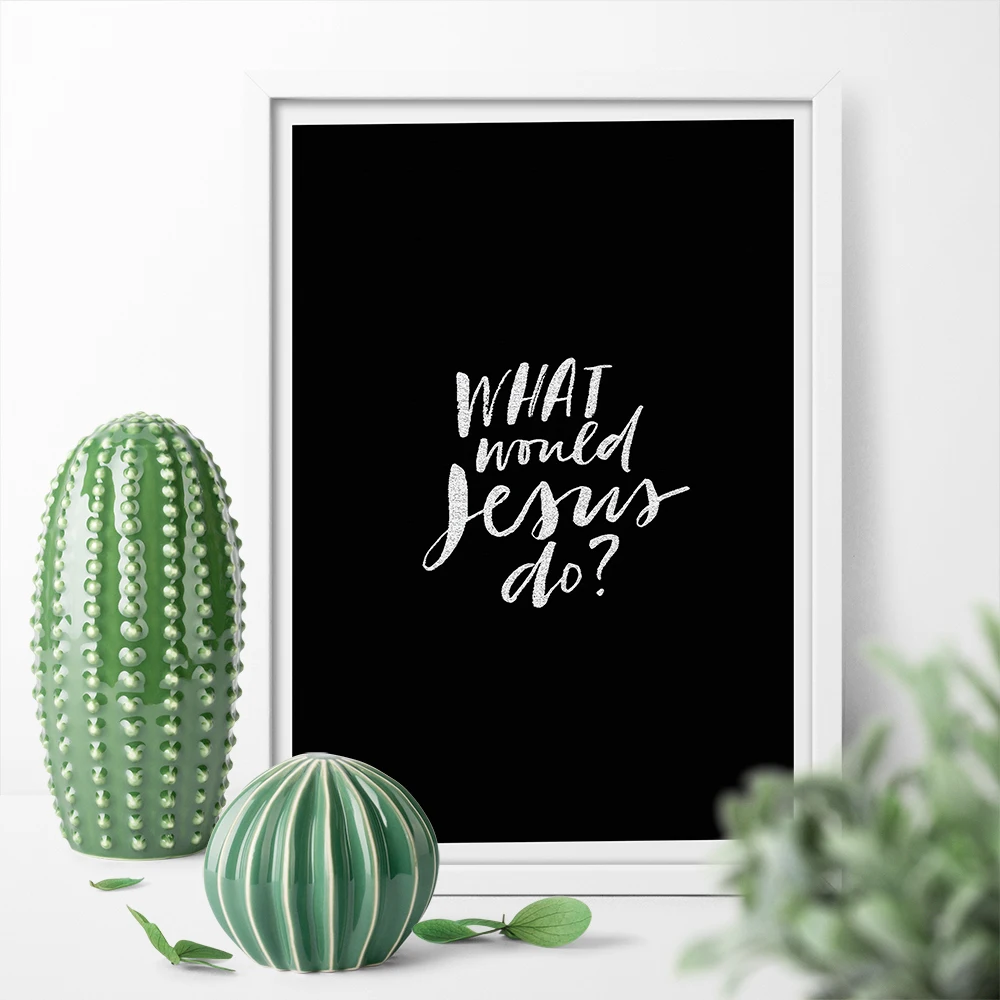 

Canvas Painting Faithful Spiritual Quotes What Would Jesus Do Art Print Wall Art Print Poster Home Decor Picture Print No Frame