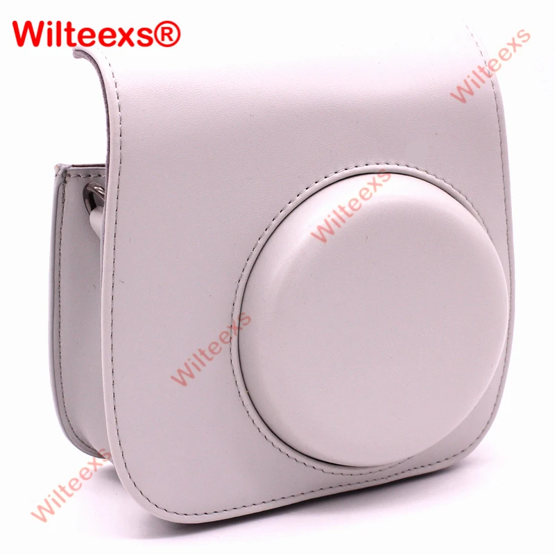 WILTEEXS Fujifilm Instax Mini 8 8s 9 Аксессуары чистый цвет из искусственной кожи сумка на плечо для камеры