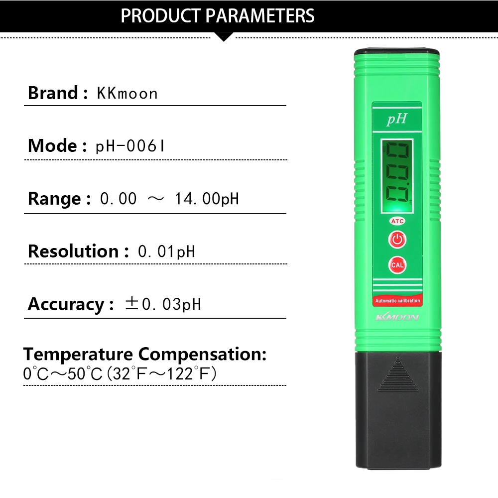 KKmoon pH-006 ручка-Тип рН-метр с автоматической температурной компенсацией функция ATC автоматическая калибровка кислотность тестер