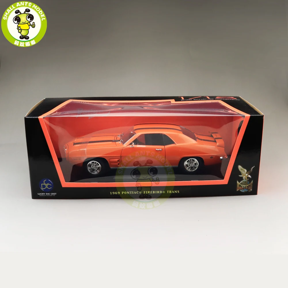 1/18 1969 PONTIAC Жар-птица транс-роуд Подпись литая модель автомобиля игрушки для мальчиков и девочек подарок