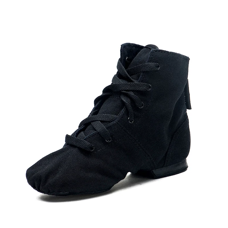 Sansha Unisex High Vamp Jazz Boot Durable Canvas Suede Split-sole Black/White/Red Women Men Girls Modern Jazz Dance Shoes JB3C 2