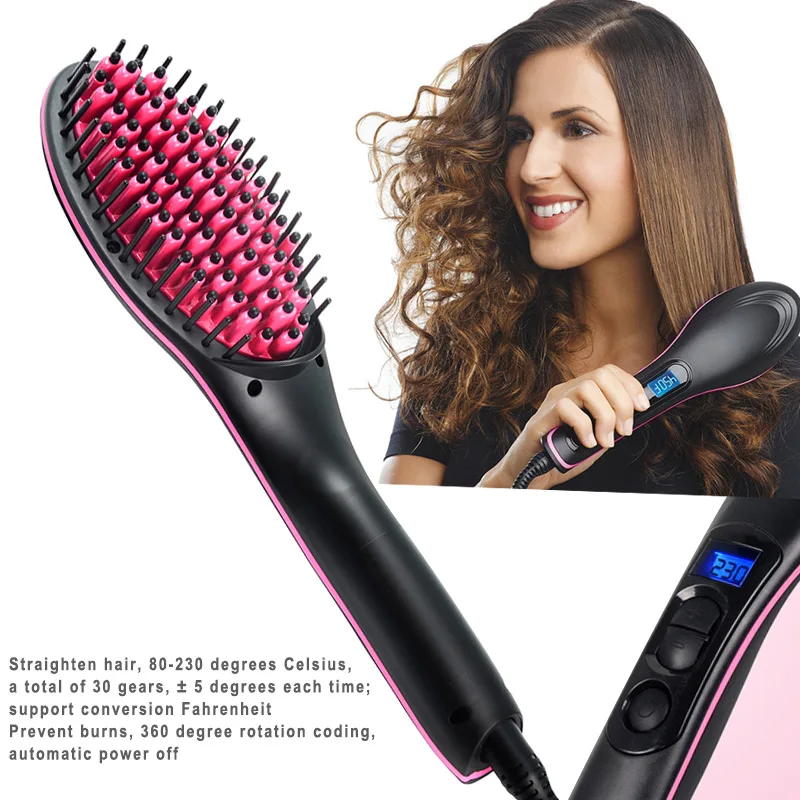 

Straight Hair Brush Ceramics Comb Type Electrothermal Brush Safe PSE Certified RJ99