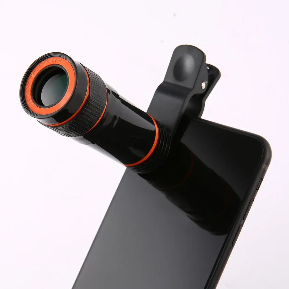 8x/12x мини с высоким увеличением Монокуляр телескоп с длинным фокусом объектив Универсальный для цифровой камеры мобильных телефонов
