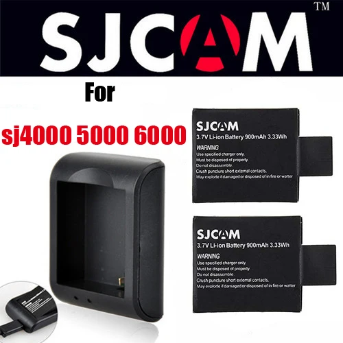 SJ 4000 900mAh 3,7 V 3.33Wh батарея с AC DC зарядное устройство для GoPro Шлем Спорт SJ4000 цифровая камера батарея с зарядным устройством