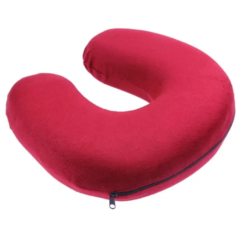 U-образная подушка для путешествий, медленный отскок, подушка для шеи из пенопласта для офиса Для перелетов, путешествий хлопковые подушки, подушка для поддержки головы