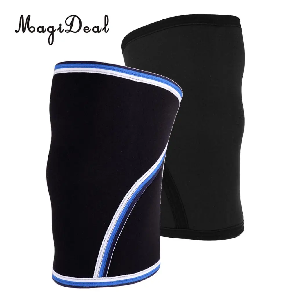 1 Pair 7mm Neoprene Compression Knee Brace Support for Weightlifting, Powerlifting, Squatting Fitness,Basketball
