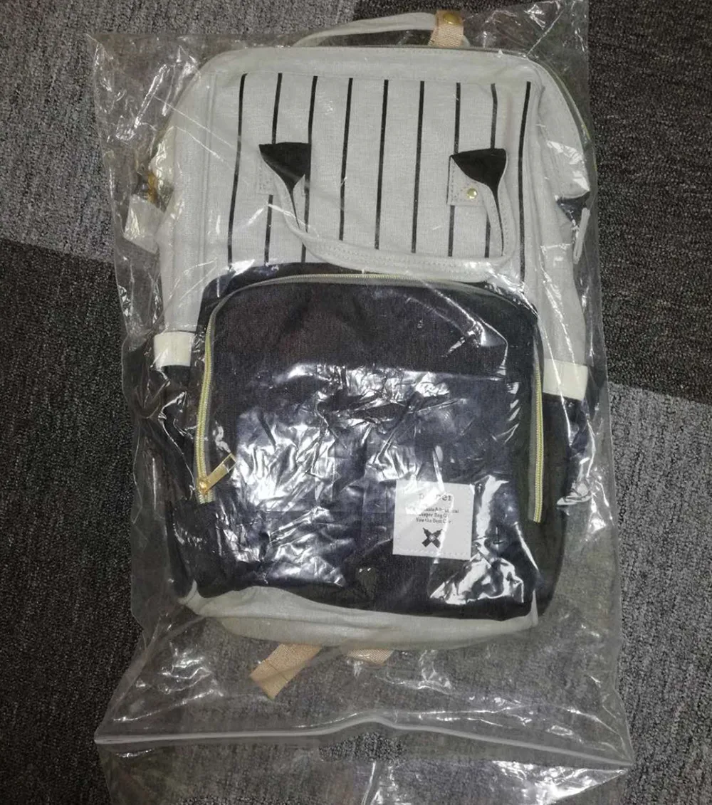 blue&black vertical stripe Mother&Baby bags03