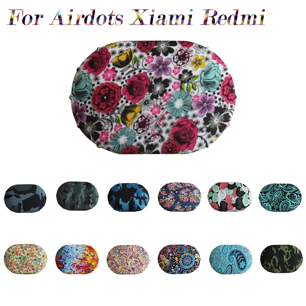 Чехол с принтом граффити для беспроводных Bluetooth наушников Xiaomi AirDots силиконовые