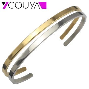 

Fashion Elegance Style Stainless Steel Simple Customizable Bangles Gold Bangles for Women Charm 3MM Width Bracelet Bangle