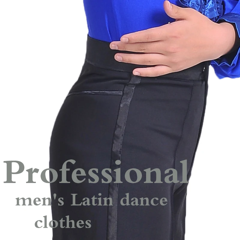 Профессиональные Современные Бальные штаны для мальчиков, сальса, Танго, Румба, Самба, ча-ча, латинские танцевальные штаны, черные танцевальные брюки для мужчин