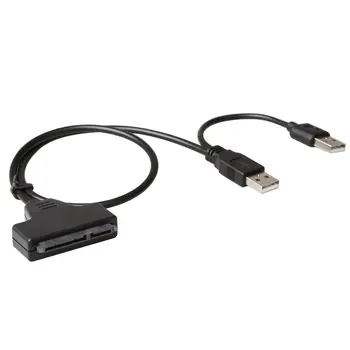 

USB2.0 to SATA 22Pin Cable Adapter for 2.5" SATA HDD Hard Disk Drive Solid State Drive Compatible for Windows 7 / 8 /XP / Vista