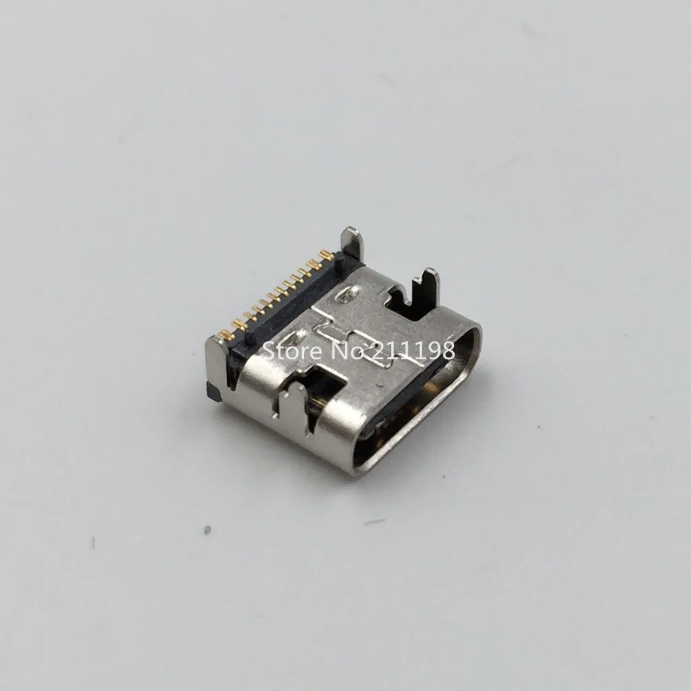 10 шт./лот Micro Usb Jack 3 1 Type C 16Pin гнездовой разъем для Мобильный телефон зарядный порт