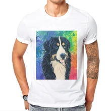 New Arrival Men T Shirt Hipster Creative Dog Print Border Collie Tee Shirts Short Sleeve Casual Mens T-Shirt Cotton Male Clothes border collie car stickers decorating dog accessories
