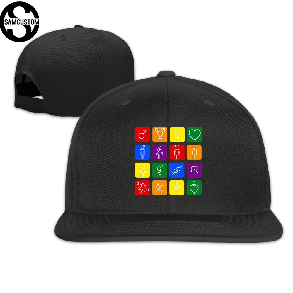 

SAMCUSTOM cap baseball cap Side 3D printing i love gay pride Casual cap gorras hip hop snapback hats wash cap unisex